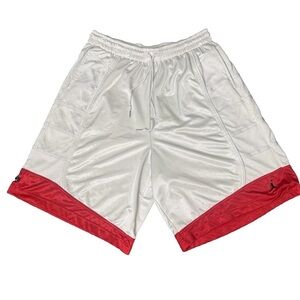 Nike Air Jordan Shorts Mens 3XL Red White Dri-Fit Jumpman Logo Basketball NOTES